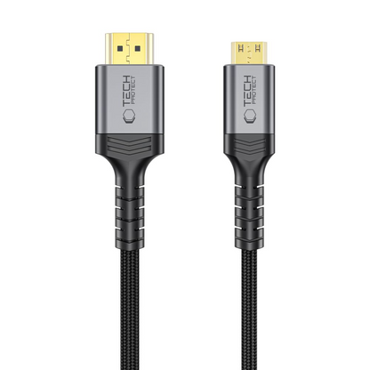 Câble Vidéo Tech-Protect Ultraboost 2, miniHDMI - HDMI, 8K, 2m, Noir