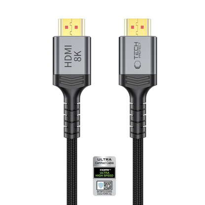 Câble Vidéo Tech-Protect Ultraboost 2, HDMI - HDMI, 8K, 3m, Noir