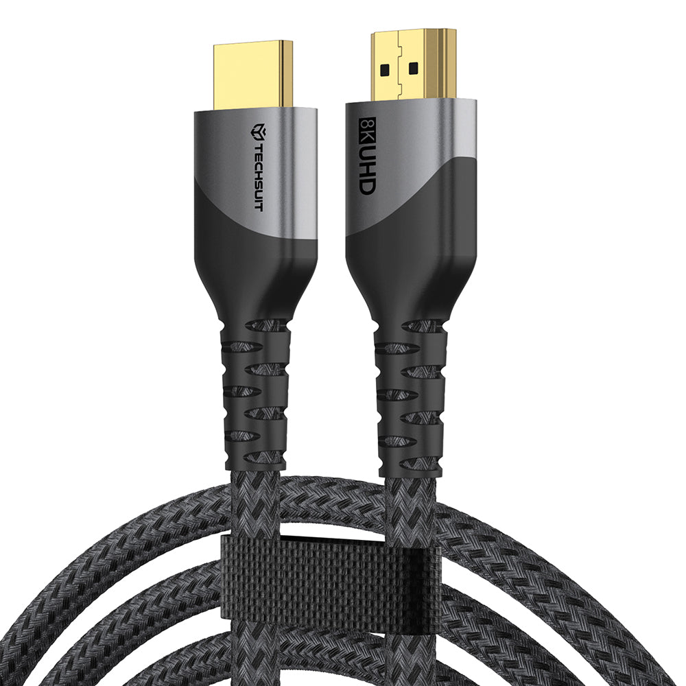 Câble vidéo Techsuit NexusVision Pro CX3, HDMI - HDMI, 8K, 2m, Gris