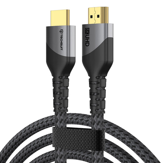 Câble vidéo Techsuit NexusVision Pro CX3, HDMI - HDMI, 8K, 2m, Gris