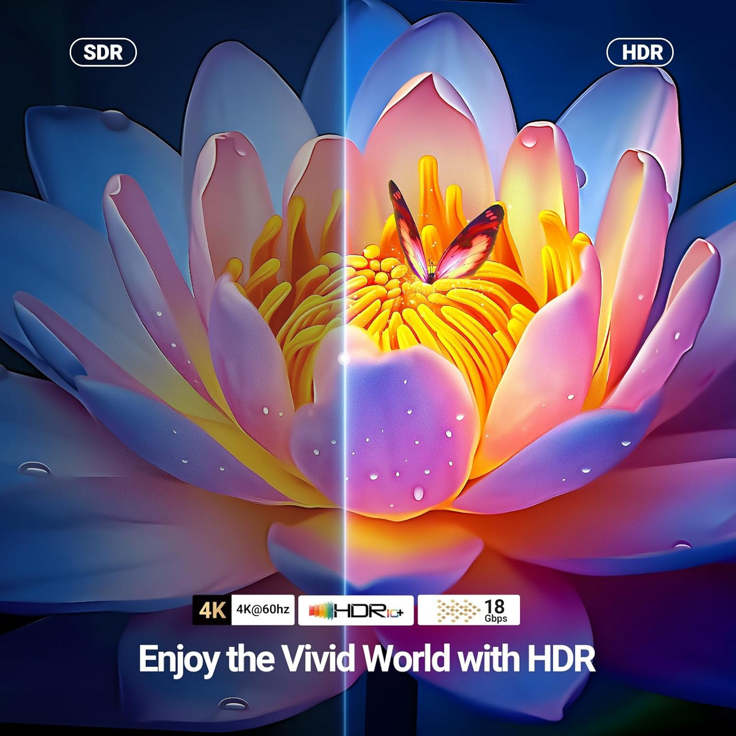 Câble Vidéo UGREEN HD118, HDMI - HDMI, 4K, 1.5m, Noir