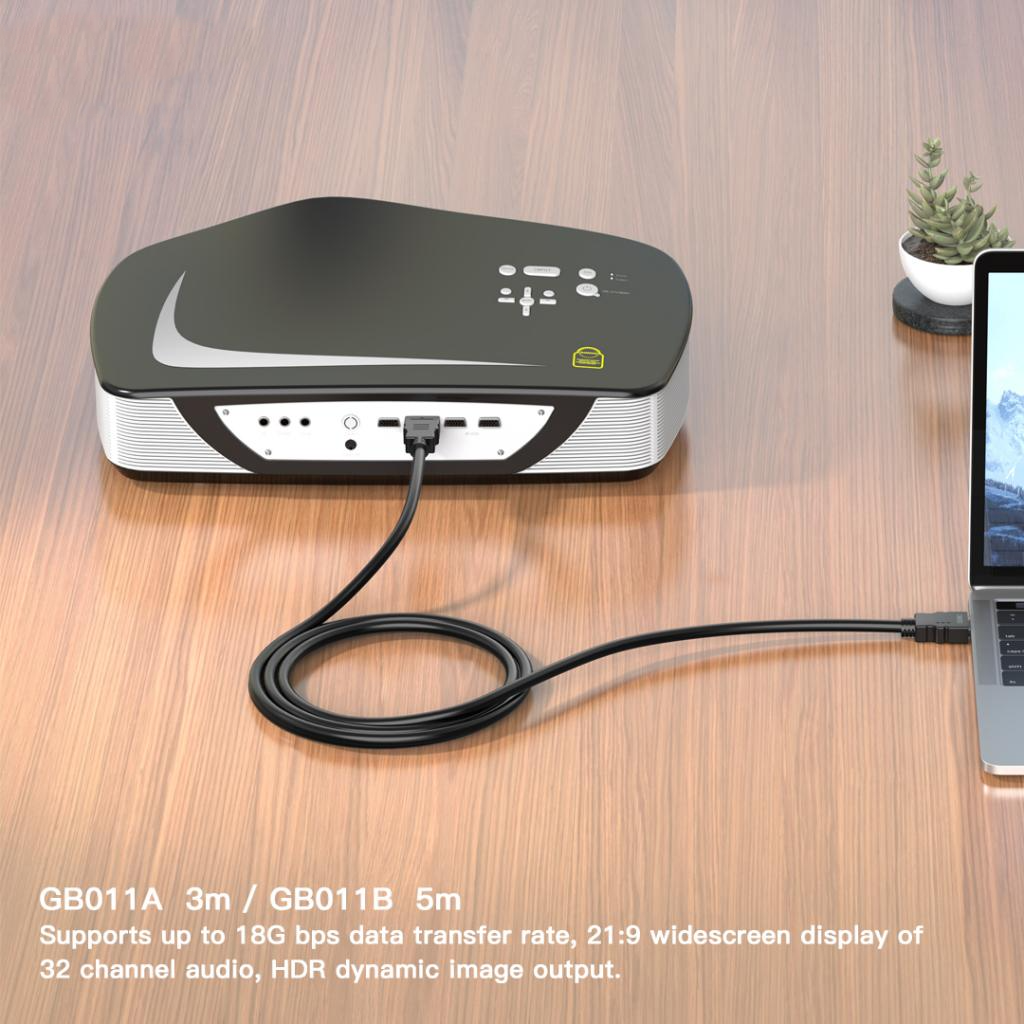 Câble Vidéo XO Design GB011B, HDMI - HDMI, 4K, 5m, Noir
