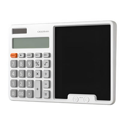 Calculatrice de bureau avec tablette d’écriture Deerma JX01, grise
