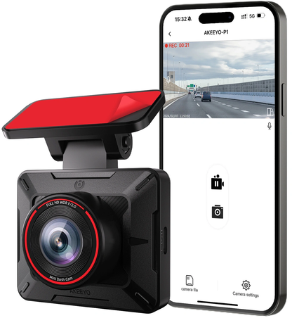 Caméra Auto Akeeyo P1, 1080P, Wi-Fi
