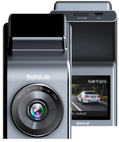 Botslab G300H Plus Front and Rear Car Camera, 4K, Wi-Fi, GPS, 2.4-inch Display