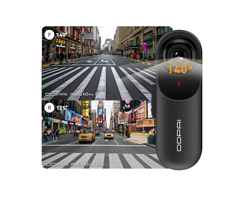 Caméra Auto Avant Arrière DDPAI mola N3 Pro, 1600P, Wi-Fi