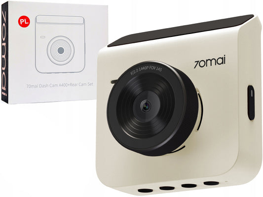 Caméra embarquée 70mai Dash Cam A400, 2K, Wi-Fi, écran 2 pouces, Beige