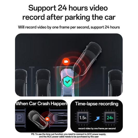 Caméra Auto Yesido KM22, 1080P, Wi-Fi, Noir