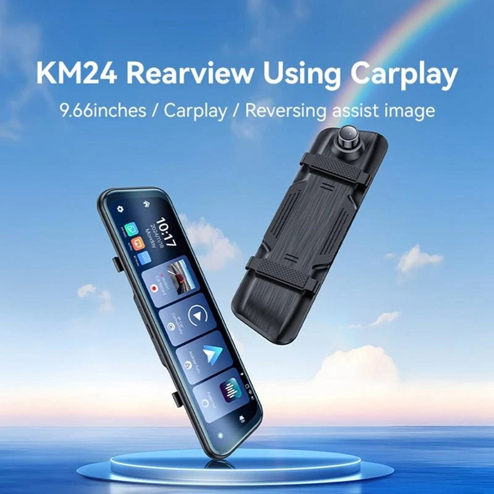 Caméra Auto Yesido KM24 avec Carplay / Android Auto, 4K, Affichage 9.66 pouces