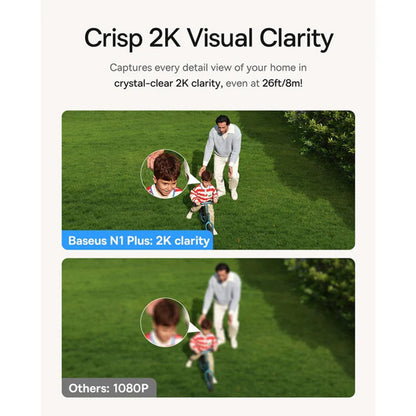 Caméra de Surveillance Baseus N1 Plus, Wi-Fi, 2K, IP67, Extérieur S0TV022132