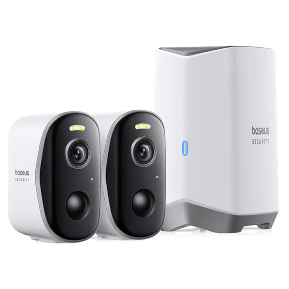 Baseus N1 Plus Surveillance Camera, Wi-Fi, 2K, IP67, Outdoor, Set of 2 pieces S0TW012131