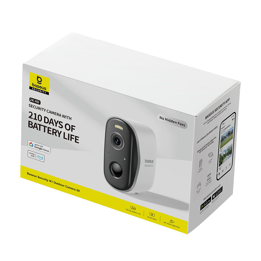 Caméra de Surveillance Baseus N1, Wi-Fi, 2K, IP67, Extérieur S0ST002130