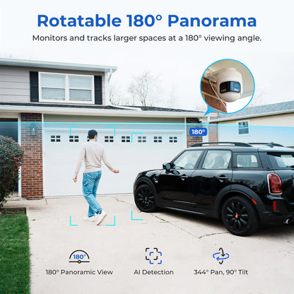Caméra de Surveillance iMILAB EC6 Panorama, Wi-Fi, 3.5K, IP66, Extérieur CMSXJ115A
