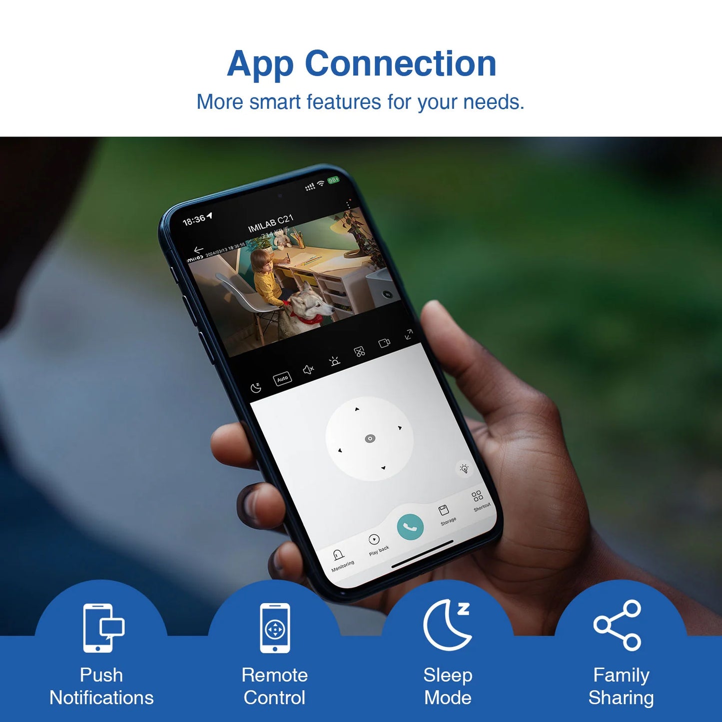 Caméra de Surveillance iMILAB C21 MI, Wi-Fi, 2.5K, Intérieur