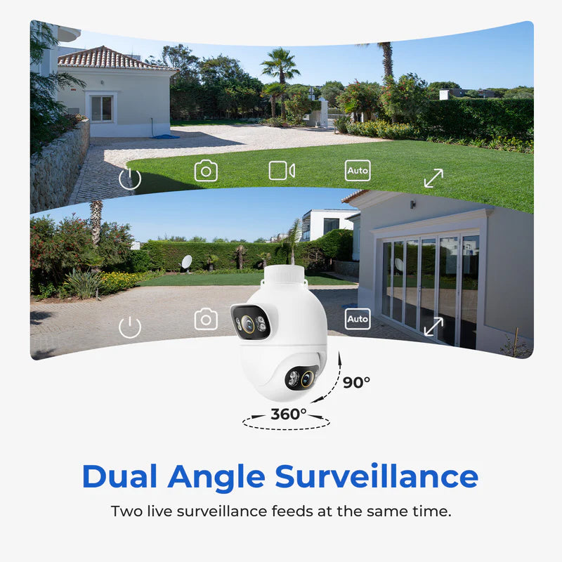 Caméra de Surveillance iMILAB EC6 Dual, Wi-Fi, 3K, IP66, Extérieur CMSXJ68A