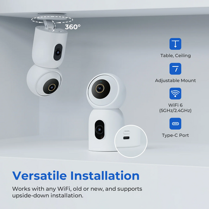 Caméra de surveillance iMILAB C30 Dual, Wi-Fi, 3K, intérieur CMSXJ111A
