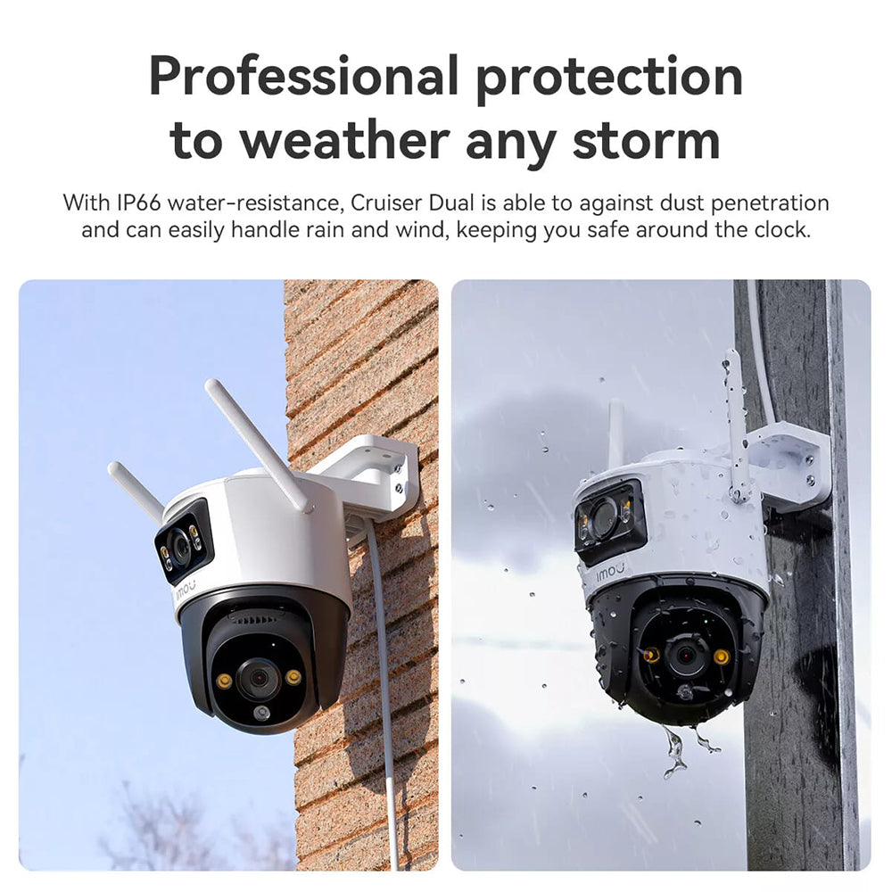 Caméra de Surveillance Imou Cruiser Dual, Wi-Fi, 2.8K + 2K, IP66, Extérieur IPC-S7XP-8M0WED-0360B