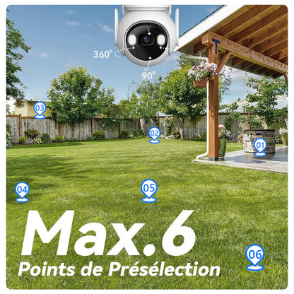 Kit Caméra de Surveillance Imou Cell PT, Wi-Fi, 2K, IP66, Panneau Solaire, Extérieur KIT/IPC-K9EP-3T0WE/FSP12-TYPEC