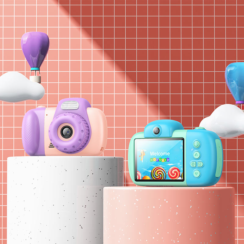 HOCO DV201 Kids Digital Camera, 1080P, 2MP, Blue