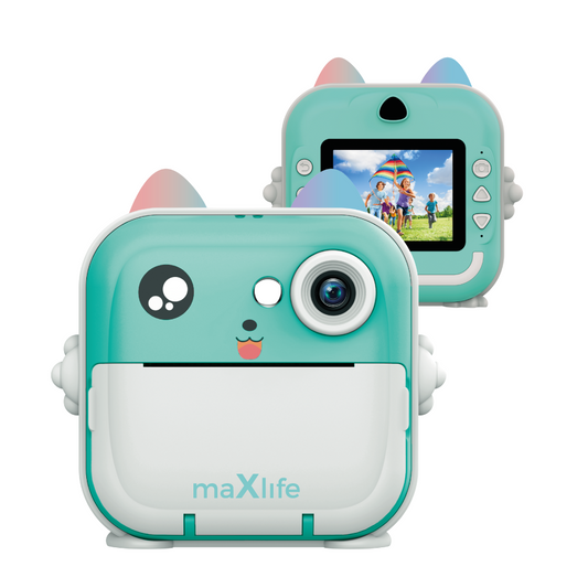 Appareil photo numérique avec fonction d'impression MaXlife MXPC-100 Kids, Bleu