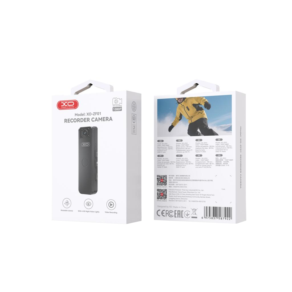 Caméra Sport XO Design ZF01, 1080P, Noire