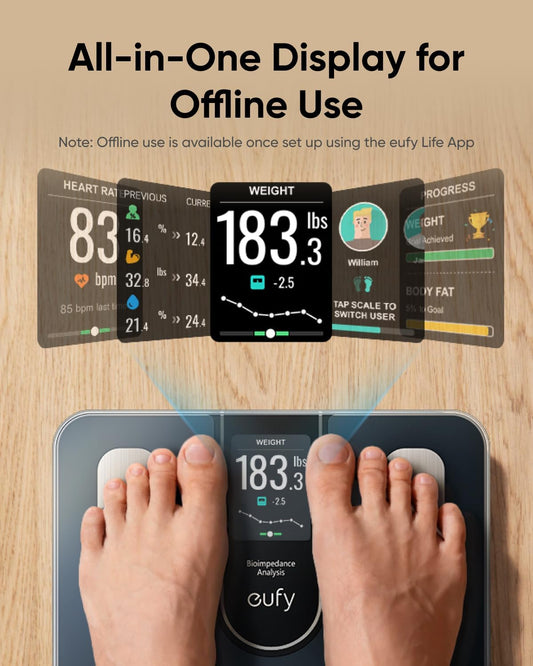 Balance numérique Eufy Smart Scale C20, Noir T9130011