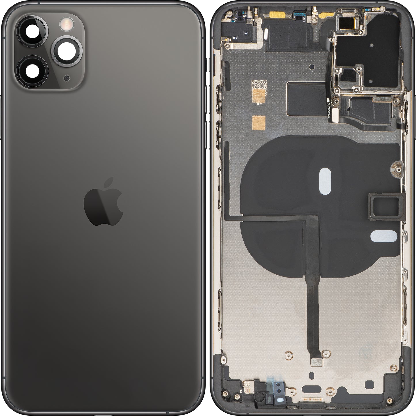 Apple iPhone 11 Pro Max Battery Cover, avec étui intermédiaire, noir (gris espace), Swap 