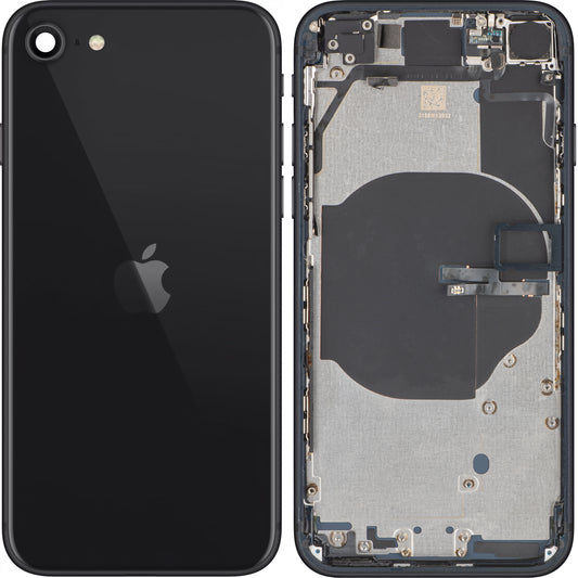 Apple iPhone SE (2022) Housse de batterie, avec demi-case, noir (minuit), Swap 