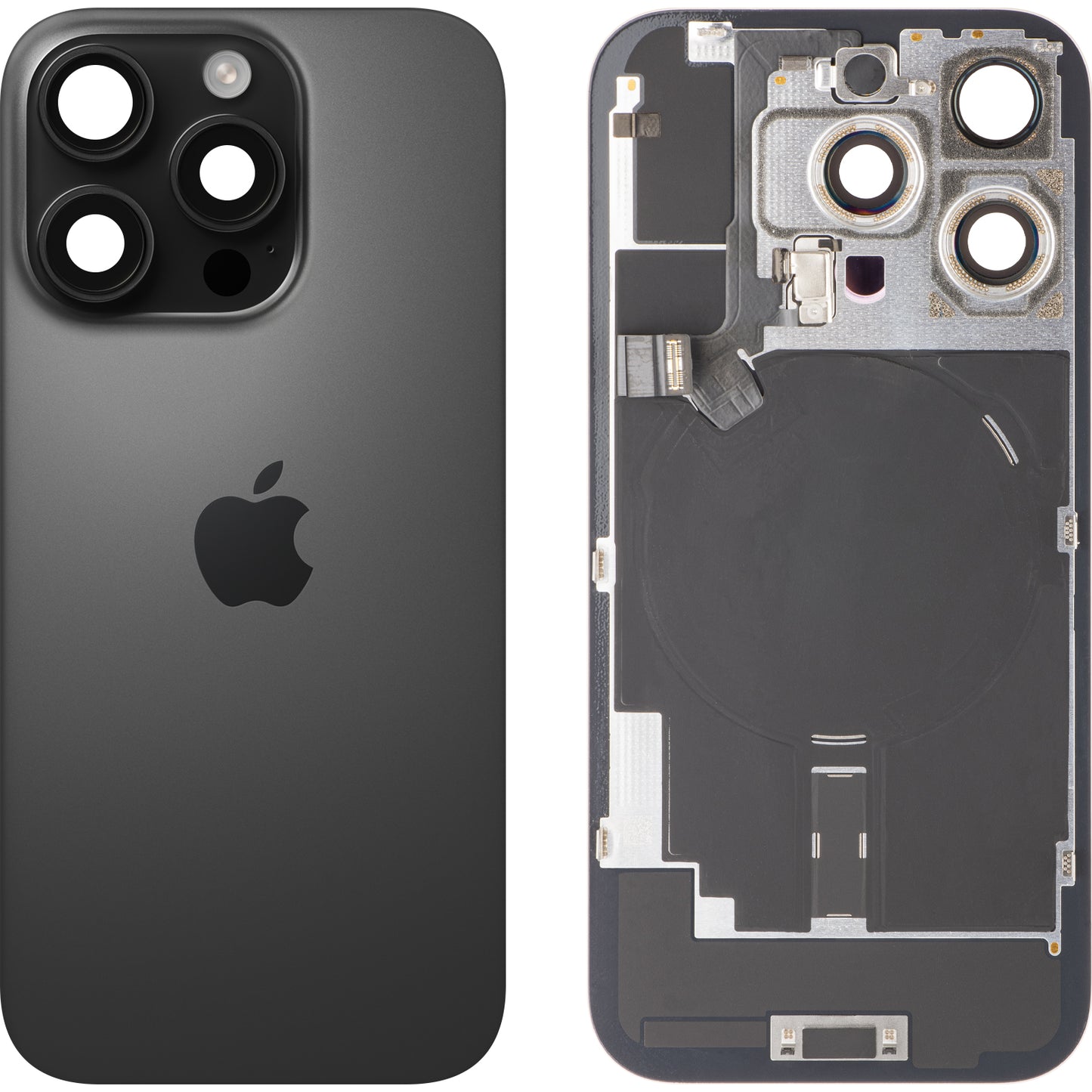 Couvercle de Batterie Apple iPhone 16 Pro, Noir (Titane Noir), Échange