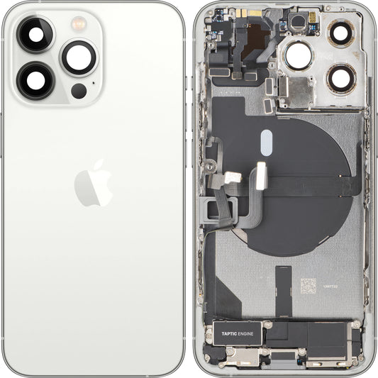 Couvercle de batterie Apple iPhone 13 Pro, avec boîtier intermédiaire, pièces complètes, argenté, échange