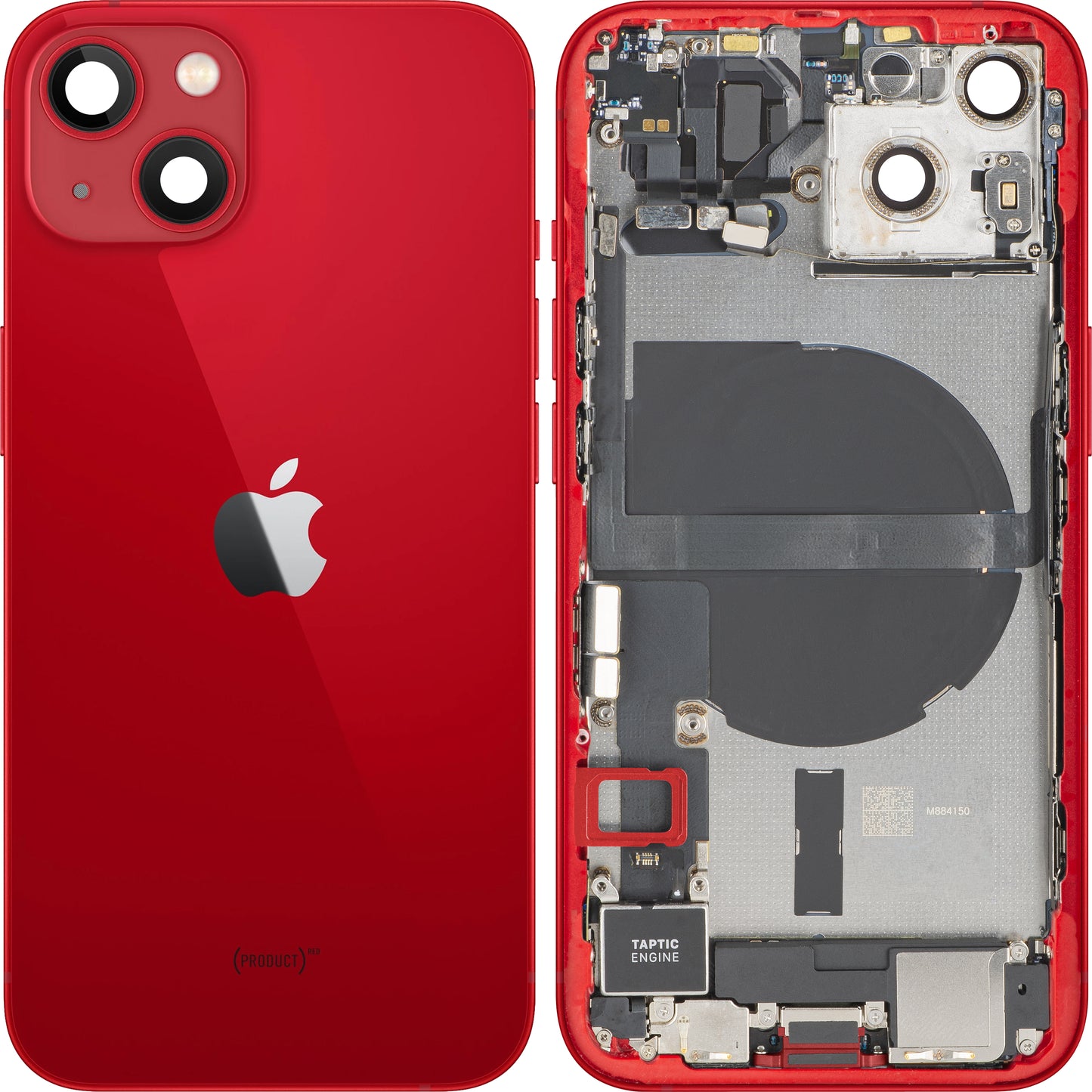 Capot de batterie Apple iPhone 13, avec coque centrale, pièces complètes, rouge, échange