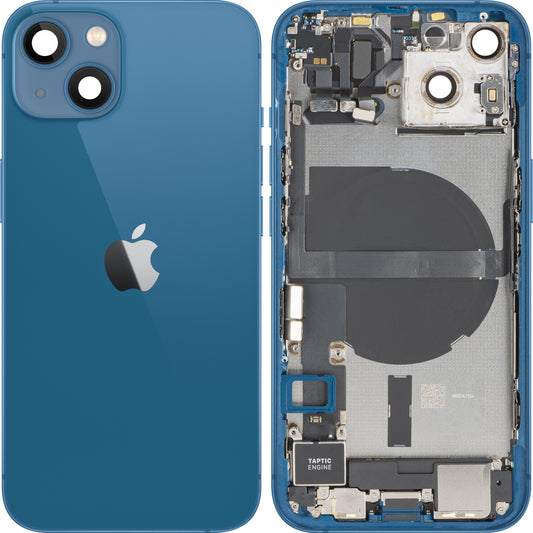 Couvercle de batterie Apple iPhone 13, avec boîtier intermédiaire, pièces complètes, bleu, échange
