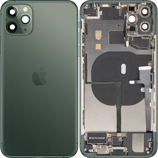 Couvercle de batterie Apple iPhone 11 Pro Max, avec boîtier intermédiaire, pièces complètes, vert (Midnight Green), échange