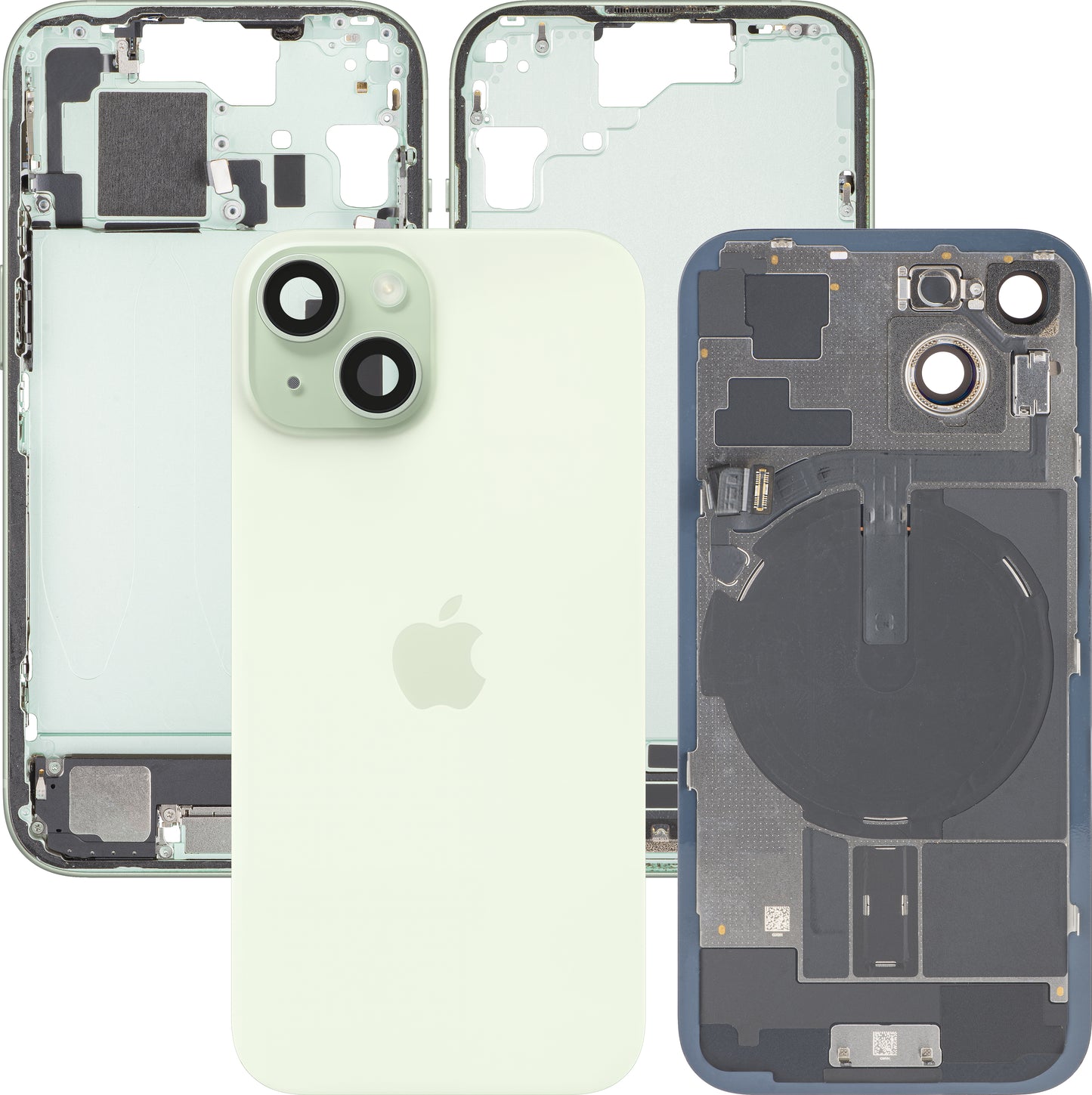 Couvercle de batterie Apple iPhone 15, avec boîtier intermédiaire, pièces complètes, jaune, échange