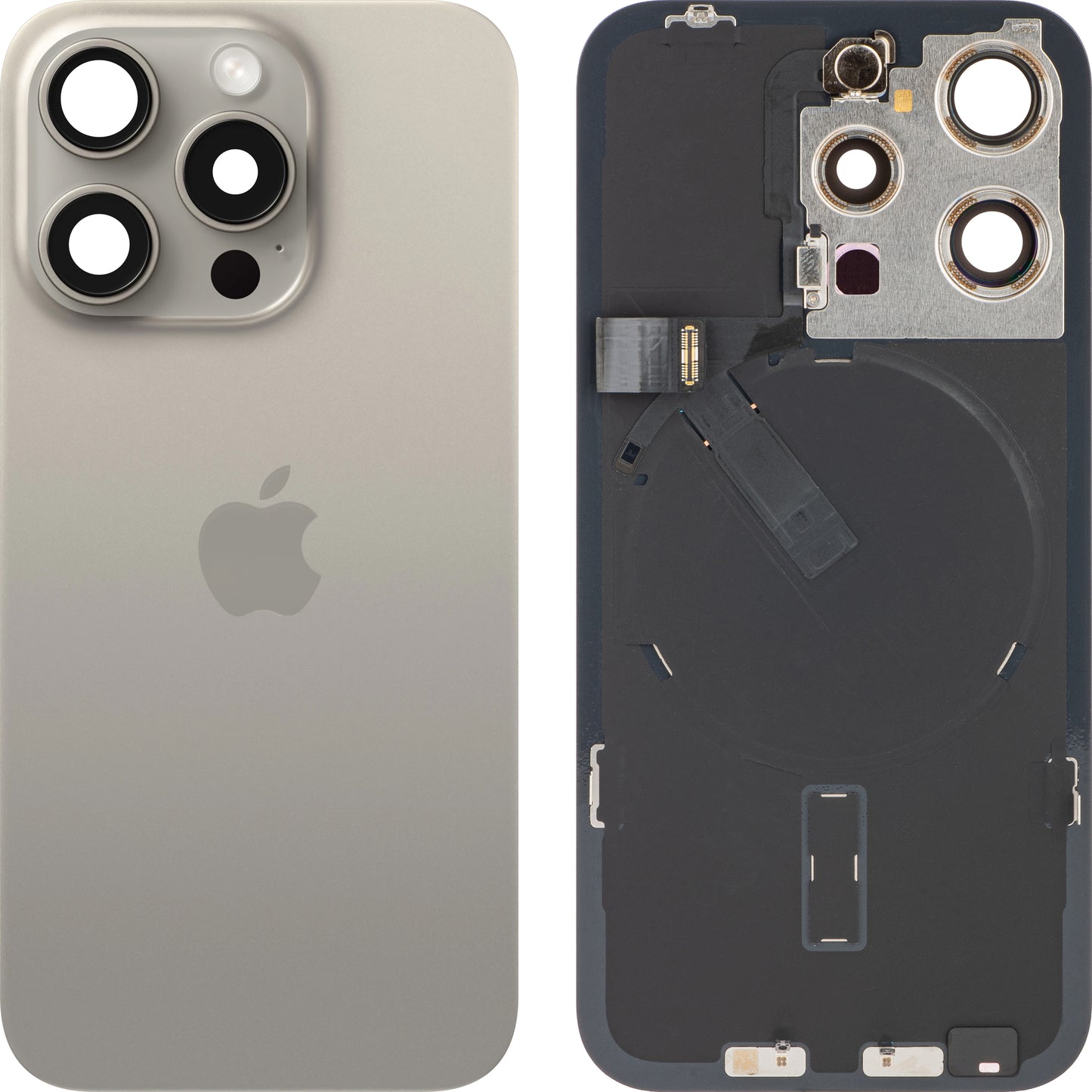 Coque Batterie Apple iPhone 15 Pro, Beige (Titane Naturel), Échange