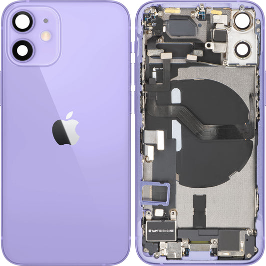 Couvercle de batterie Apple iPhone 12 mini, avec boîtier intermédiaire, pièces complètes, violet, échange