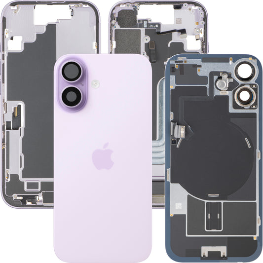 Couvercle de Batterie Apple iPhone 17, Avec Coque Centrale, Pièces Complètes, Mauve (Lavender), Échange