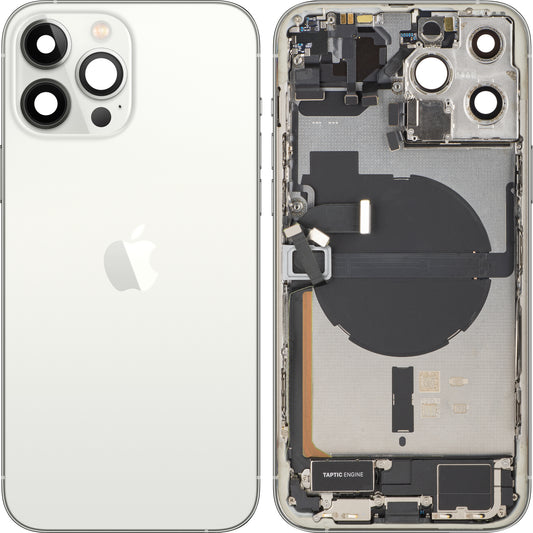 Couvercle de batterie Apple iPhone 13 Pro Max, avec coque centrale, pièces complètes, argenté, échange