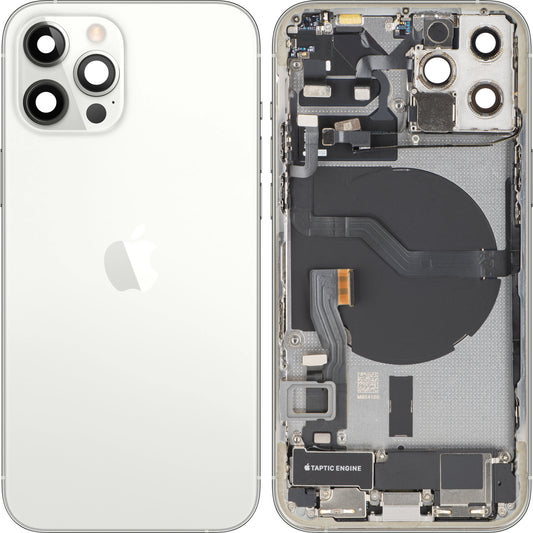 Coque Batterie Apple iPhone 12 Pro, Avec Châssis Central, Pièces Complètes, Argent, Échange