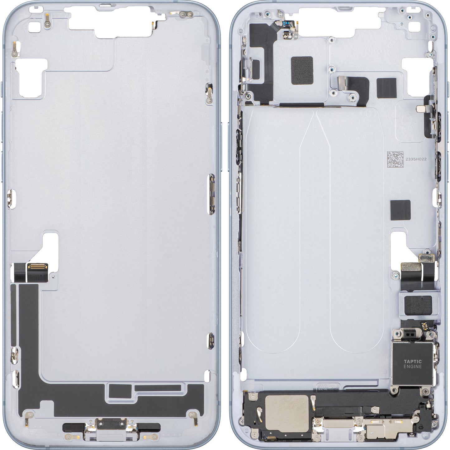 Couvercle de batterie Apple iPhone 14 Plus, avec boîtier intermédiaire, toutes pièces incluses, bleu, échange