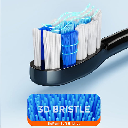 Tête de rechange GCS2 pour brosse à dents électrique Bitvae S2, lot de 4 pièces, noir