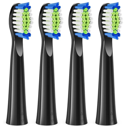 Tête de rechange SDD2 pour brosse à dents électrique Bitvae D2, lot de 4 pièces, noir