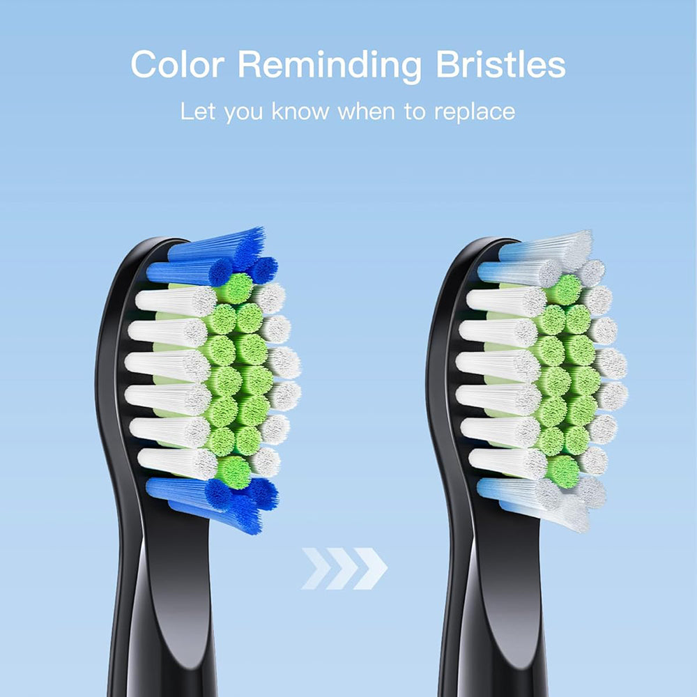 Tête de rechange SDD2 pour brosse à dents électrique Bitvae D2, lot de 4 pièces, noir