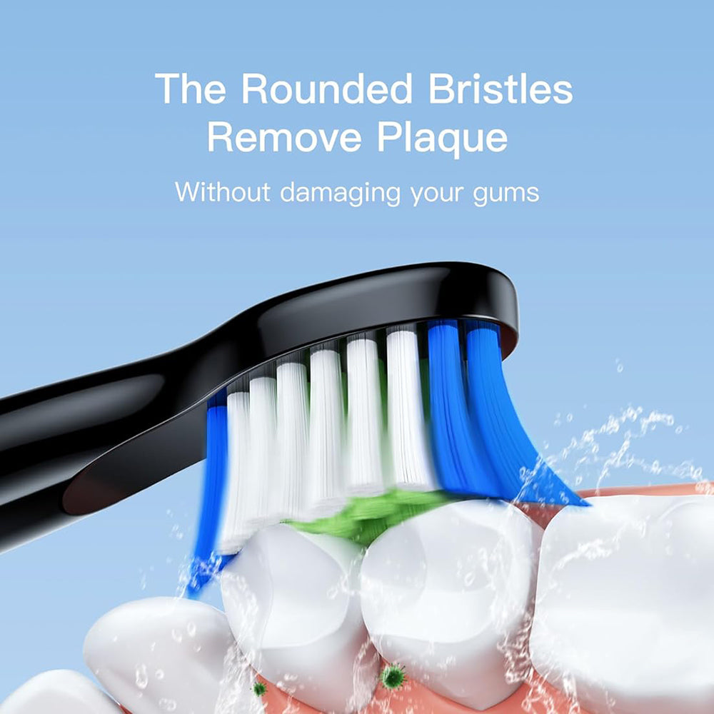 Tête de rechange SDD2 pour brosse à dents électrique Bitvae D2, lot de 4 pièces, noir