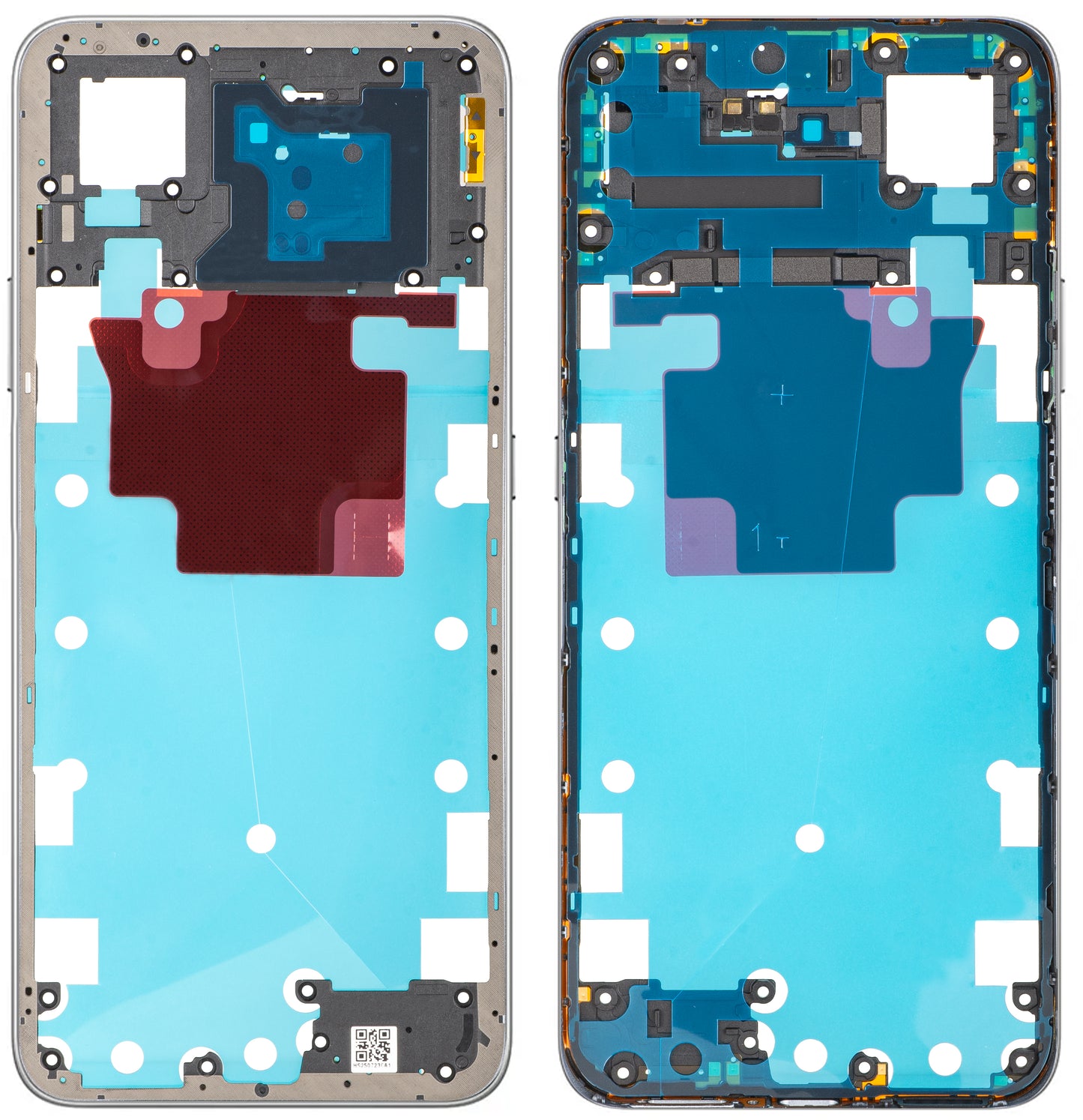 Coque centrale Honor X7d 4G, Argentée (Meteor Silver), Service Pack 9707ACDQ