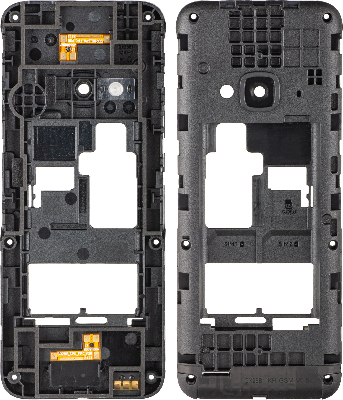 Coque centrale Nokia 5310 (2024), Noire, Service Pack 286912616