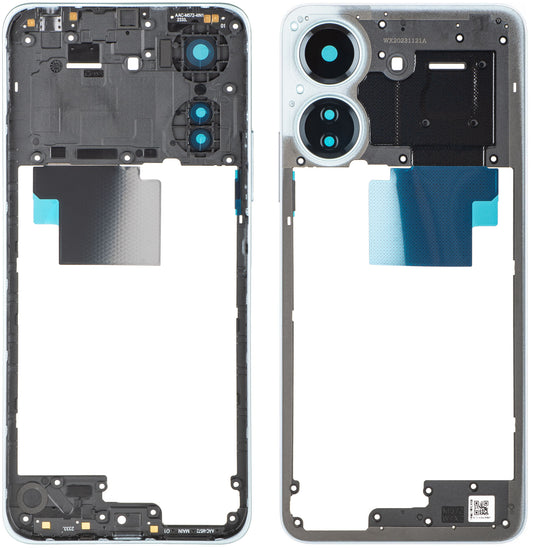 Coque centrale Xiaomi Redmi 13C, Blanche (Glacier White), Service Pack 560003C3UA00