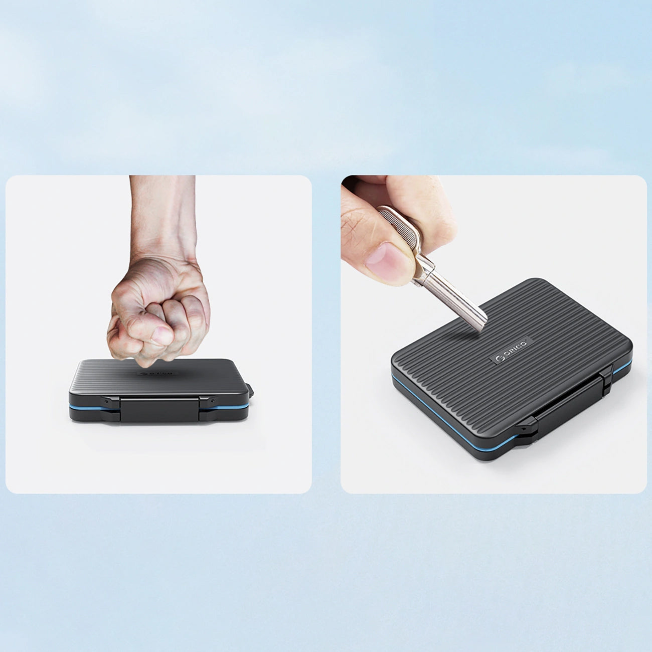 Boîtier de protection Orico PHCD-3 pour cartes mémoire SD / microSD, Noir