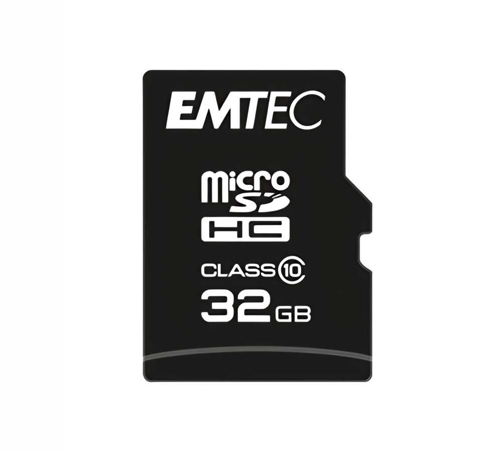 Carte mémoire microSDHC Emtec C10 Classic, 32Gb, Classe 10, avec lecteur de carte et adaptateur ECMSDM32GHC10CGRA2