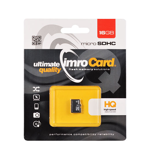 Carte Mémoire microSDHC Imro, 16Gb, Classe 10 / UHS-1 U1